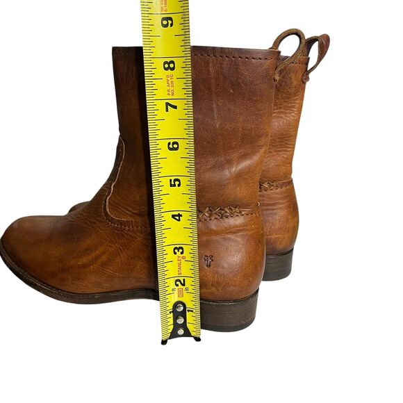 Frye Boots Womens Size 7 Brown Leather Western Ankle Pull On Boho Rodeo Booties - Picture 5 of 12